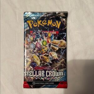 Pokemon Scarlet & Violet Stellar Crown Trading Cards - Blue and Gold
